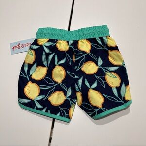 Cat & Jack NWT 2T Lemon Print Swim Shorts